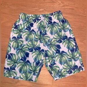 Boys Swimming Trunks with Palm Leaf Design
